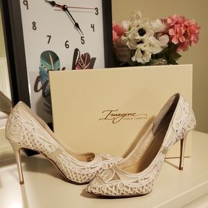 'Olivia' Macramé Pointy Toe Pump IMAGINE BY VINCE CAMUTO